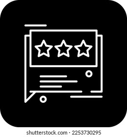 Rating Feedback icons with black filled line style
