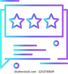 Rating Feedback icons with blue gradient outline style