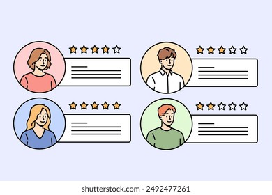 Rating and feedback on profiles of people with ratings from clients or service users who have contacted specialist previously. Rating of contractors to facilitate selection of candidate for position