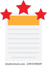 Rating Feedback Review Icon Vector Flat Illustration