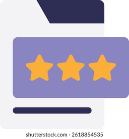 Rating Feedback Review Icon Vector Flat Illulstration