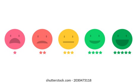 Calificar la escala de comentarios con fondo. Calificación de servicio, concepto de satisfacción. Ilustración del vector