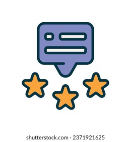 rating filled color icon. vector icon for your website, mobile, presentation, and logo design.