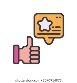 rating filled color icon. vector icon for your website, mobile, presentation, and logo design.