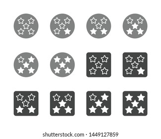 rating five star icon set,vector and illustration