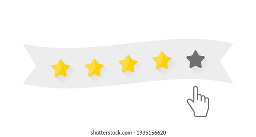 Rating. Five Star Rating And Positive Feedback. Customers Satisfaction. Choice Rating Review. Vector Illustration