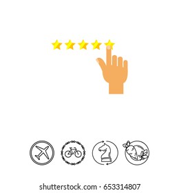 Rating and Five Stars Icon