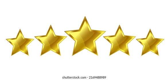 Rating five stars. Vector stock image