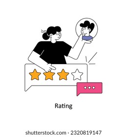 Rating Flat Style Design Vector illustration. Stock illustration