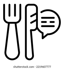 Rating food icon outline vector. Safety inspection. Eat person