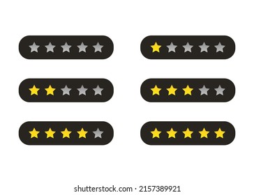 rating in the form of stars. rating from 0 to 5 stars