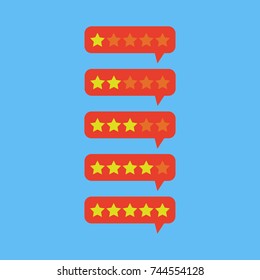 Rating in the form of stars. Vector illustration.