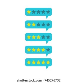 Rating in the form of stars. Vector illustration.