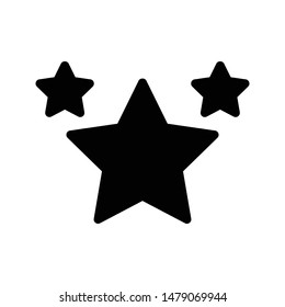 rating glyph flat vector icon