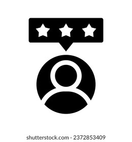 rating glyph icon illustration vector graphic. Simple element illustration vector graphic, suitable for app, websites, and presentations isolated on white background