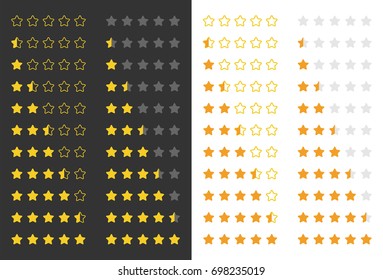 rating golden stars