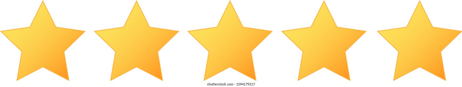 Rating golden stars. Feedback, reputation and quality concept. Customer review concept. Graphic Set Vector