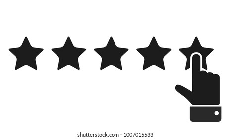 Rating golden stars. Vector illustration