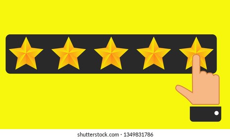 Rating golden stars. Vector illustration