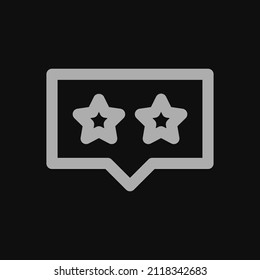 rating icon with black background