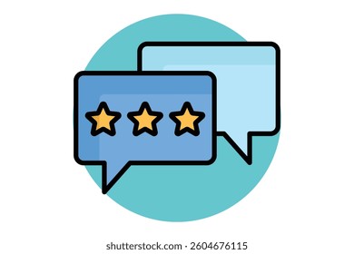 Rating icon. colored outline icon style. icon related to digital marketing. business elements vector illustration