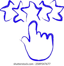 rating icon in Doodle style