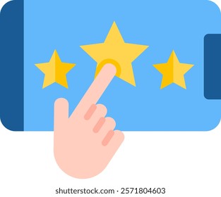 Rating Icon Flat Vector Illustration