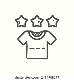 rating icon, isolated hand drawn icon theme ecommerce
