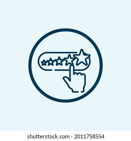 rating icon isolated on white background from ecommerce collection. rating icon thin line outline linear rating symbol for logo, web, app