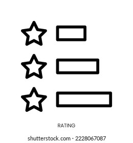 rating icon. Line Art Style Design Isolated On White Background