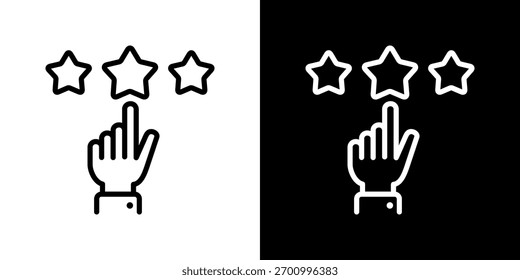 Rating Icon Line Styles Vector Illustration