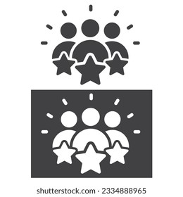 Rating icon or logo isolated sign, symbol, vector.