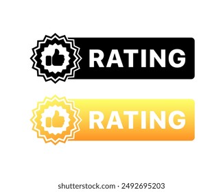 Rating icon. Message like icon. Flat style. Vector icon.