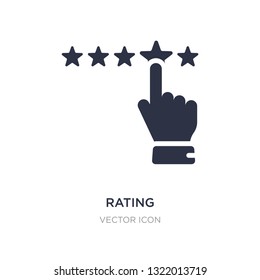 rating icon on white background. Simple element illustration from Blogger and influencer concept. rating sign icon symbol design.