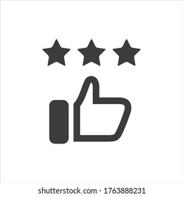 Rating icon on white background