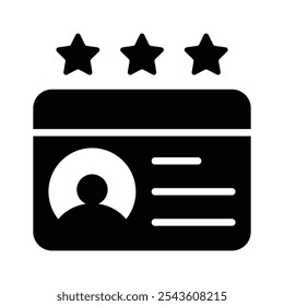 Rating icon for reviews, feedback, and user satisfaction