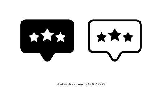 Rating icon set. Feedback Review sign. flat illustration of vector icon on white background