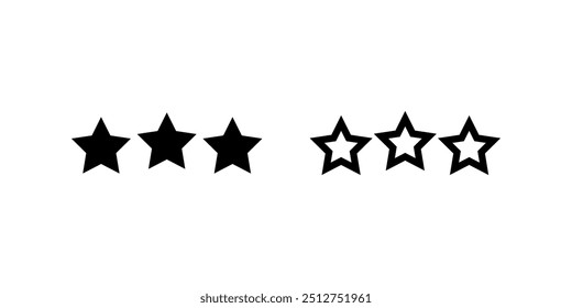Rating icon set. flat illustration of vector icon on white background