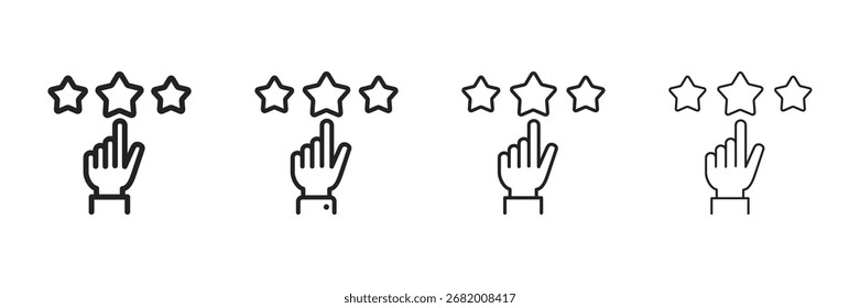 Ícone De Classificação Definido Com Ilustração De Vetor De Vários Estilos De Linha.