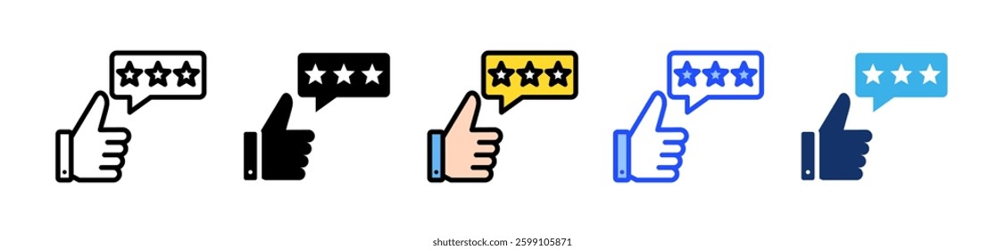 Rating Icon Set With Multiple Style Collection