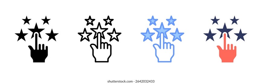 Rating icon sheet multiple style collection