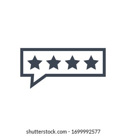 Rating icon, rating sign vector graphic.