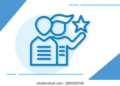 Rating icon symbol sign from modern marketing campaign collection for mobile concept and web apps design. Advertising, business and promotion related vector line icons.