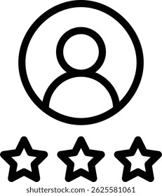 rating icon. Thin Linear Style Design Isolated On White Background