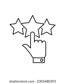 rating icon, vector best line icon.