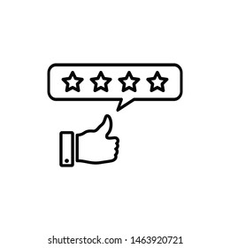 Rating icon vector flat trendy