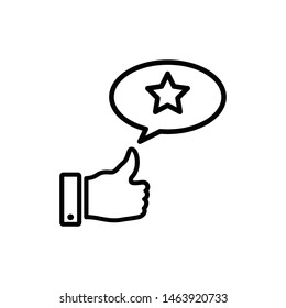 Rating icon vector flat trendy