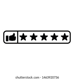 Rating icon vector flat trendy