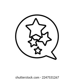 Vector de icono de clasificación. Signo de ilustración de grado. Símbolo de revisión. logotipo de comentario.