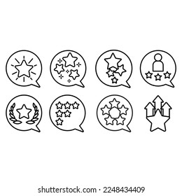 Rating icon vector. Grade illustration sign. Review symbol. comment logo.